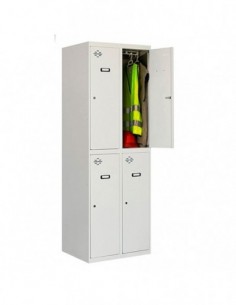 Armario Taquilla SIMON LOCKER PROF.Monobloque Tandem 2/4 400 (800) Gris | Taquilla metálica SimonLocker para vestuarios y oficin 2