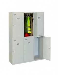 Armario Taquilla SIMON LOCKER PROF.Monobloque Tandem 3/6 300 (900) Gris | Taquilla metálica SimonLocker para vestuarios y oficin 2