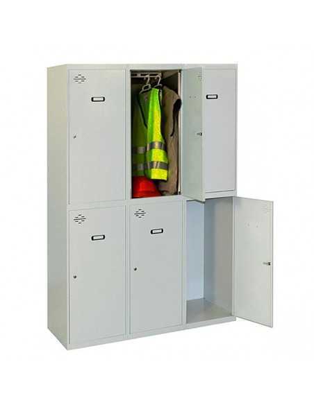 Armario Taquilla SIMON LOCKER PROF.Monobloque Tandem 3/6 300 (900) Gris | Taquilla metálica SimonLocker para vestuarios y oficin