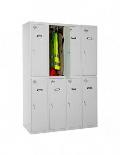 Armario Taquilla SIMON LOCKER PROF.Monobloque Tandem 4/8 300 (1200) Gris | Taquilla metálica SimonLocker para vestuarios y ofici 2