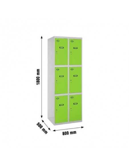 Armario Taquilla SIMON LOCKER desm. 3 puertas 2/6 400 (800) gr/ve | Taquilla metálica SimonLocker para vestuarios y oficinas