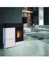 Estufa de Pellet BRONPI CLARA 11KW Negra y Blanca