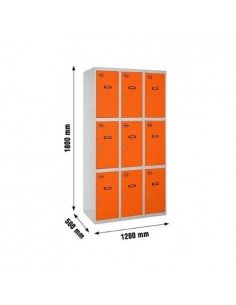 Armario Taquilla SIMON LOCKER desm. 3 puertas 3/9 400 (1200) gr/na