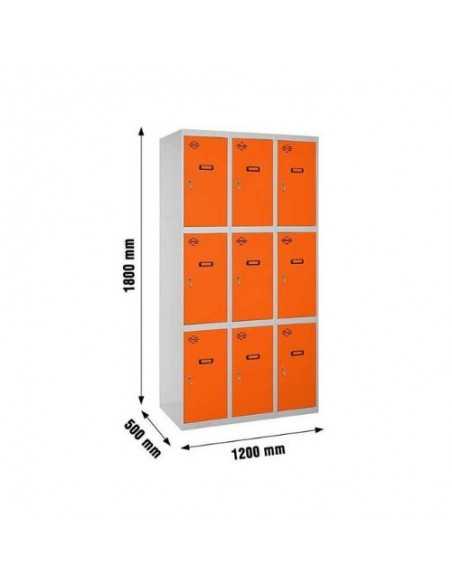 Armario Taquilla SIMON LOCKER desm. 3 puertas 3/9 400 (1200) gr/na