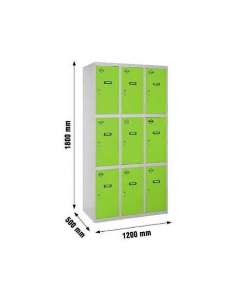 Armario Taquilla SIMON LOCKER desm. 3 puertas 3/9 400 (1200) gr/ve