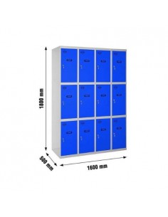 Armario Taquilla SIMON LOCKER desm. 3 puertas 4/12 400 (1600) gr/az