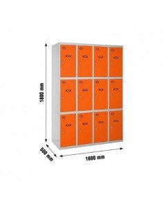 Armario Taquilla SIMON LOCKER desm. 3 puertas 4/12 400 (1600) gr/na | Taquilla metálica SimonLocker para vestuarios y oficinas