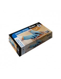 Guante Desechable JUBA NITRILO Azul 100 unid. 0,08 mm sin Polvo T-9 2