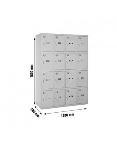 Armario Taquilla SIMON LOCKER desm. 5 puertas 4/20 400 (1600) gris
