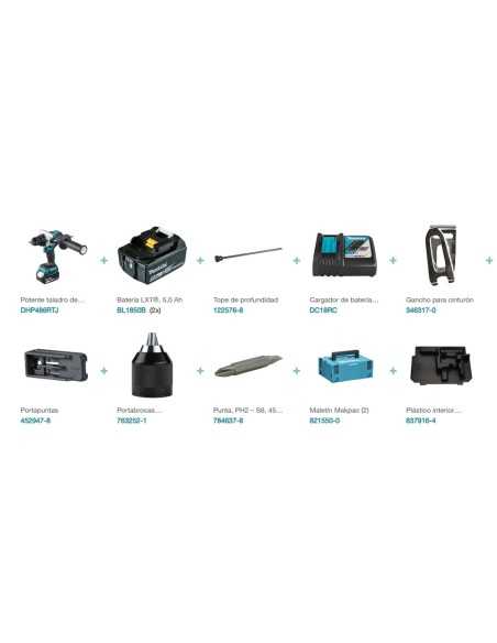 TALADRO COMB. BL 18 5.0AH LXT 140NM MAKITA