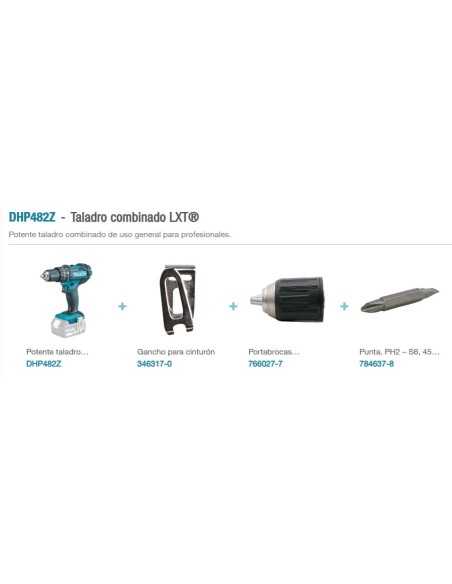 TALADRO COMBINADO 18V DHP482Z MAKITA