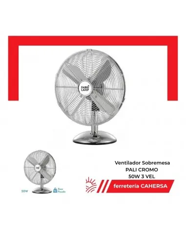 Ventilador Sobremesa PALICROMO 50W 3VEL 43 |Eficiencia Compacta |Cahersa