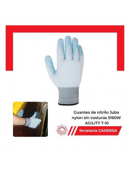 Guantes de nitrilo Juba nylon sin costuras 5160W AGILITY: ¡Compra online y descarga su ficha tecnica completa!