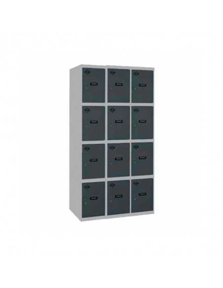 Armario Taquilla SIMON LOCKER PROF.Monobloque 4 PUERTA 3/12 400(1200)GR/AN | Taquilla metálica SimonLocker para vestuarios y ofi