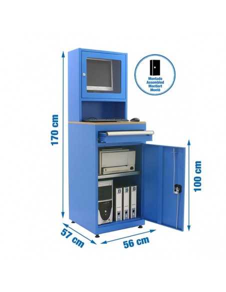 Armario Taquilla SIMON LOCKER Monobloque COMPUTER(B) 1700x560x570 AZUL 1PUE