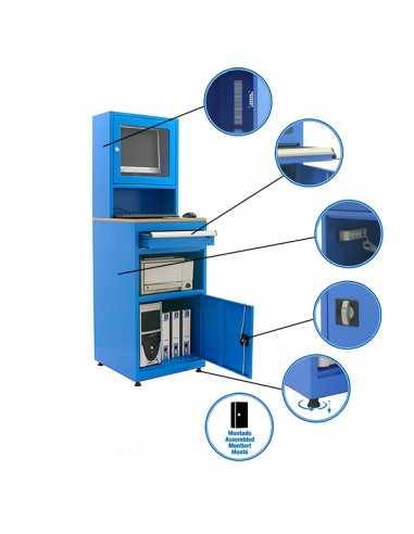 Armario Taquilla SIMON LOCKER Monobloque COMPUTER(C) 1700x560x570 AZ 1P/1ES | Taquilla metálica SimonLocker para vestuarios y of
