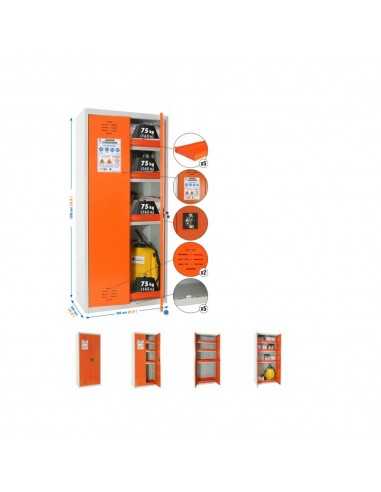 Armario Taquilla SIMON LOCKER Monobloque Fitosanitarios 180x80x40 cm Gris/NA | Taquilla metálica SimonLocker para vestuarios y o