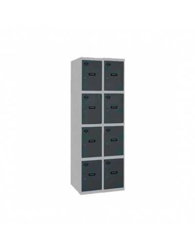 Armario Taquilla SIMON LOCKER PROF.Monobloque 4 PUERTA 2/8 400 (800) GR/AN