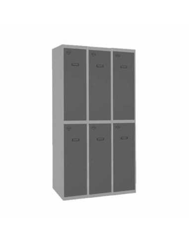 Armario Taquilla SIMON LOCKER PROF.Monobloque Tandem 3/6 300 (900) GR/AN