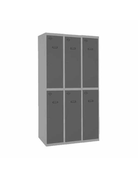 Armario Taquilla SIMON LOCKER PROF.Monobloque Tandem 3/6 300 (900) GR/AN