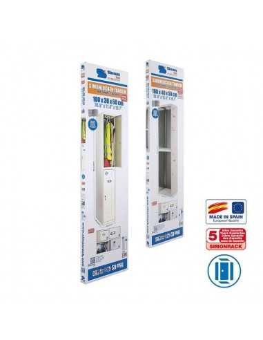 Armario Taquilla Simonlocker DIY Tandem 2/4 300 (600) Gris | Taquilla metálica SimonLocker para vestuarios y oficinas