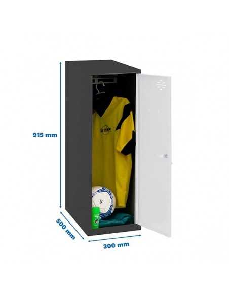 Armario Taquilla SIMON LOCKER Monobloque Single Mini 915x300x500 mm AN/GR | Taquilla metálica SimonLocker para vestuarios y ofi