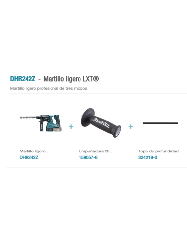 Martillo eléctrico MAKITA LXT DHR242Z