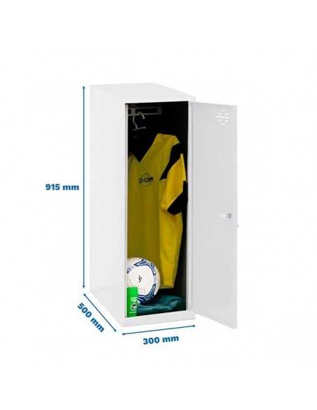 Armario Taquilla SIMON LOCKER Monobloque Single Mini 915x300x500 mm BL/BL | Taquilla metálica SimonLocker para vestuarios y ofi