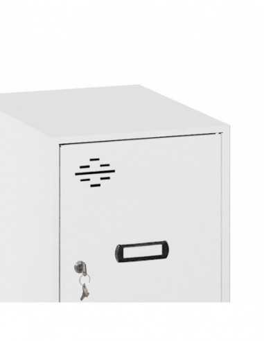 Armario Taquilla SIMON LOCKER Monobloque Single Mini 915x300x500 mm BL/BL | Taquilla metálica SimonLocker para vestuarios y ofi