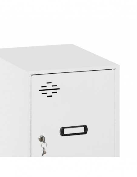 Armario Taquilla SIMON LOCKER Monobloque Single Mini 915x300x500 mm BL/BL | Taquilla metálica SimonLocker para vestuarios y ofi