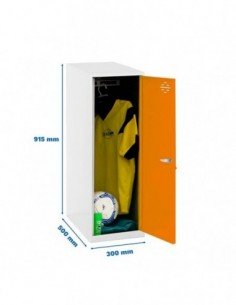 Armario Taquilla SIMON LOCKER Monobloque  Single Mini 915x300x500 mm BL/NA | Taquilla metálica SimonLocker para vestuarios y ofi 2