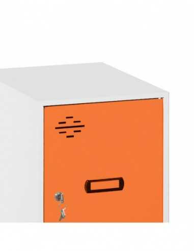 Armario Taquilla SIMON LOCKER Monobloque Single Mini 915x300x500 mm BL/NA | Taquilla metálica SimonLocker para vestuarios y ofi