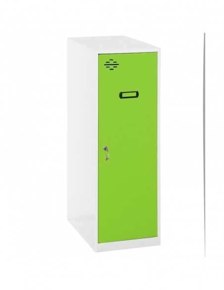 Armario Taquilla SIMON LOCKER Monobloque Single Mini 915x300x500 mm BL/VE | Taquilla metálica SimonLocker para vestuarios y ofi