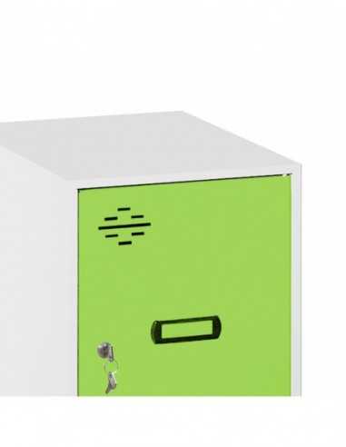 Armario Taquilla SIMON LOCKER Monobloque Single Mini 915x300x500 mm BL/VE | Taquilla metálica SimonLocker para vestuarios y ofi