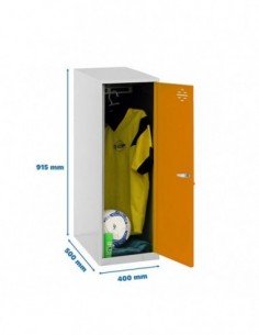 Armario Taquilla SIMON LOCKER Monobloque  Single Mini 915x400x500 mm GR/NA | Taquilla metálica SimonLocker para vestuarios y ofi 2