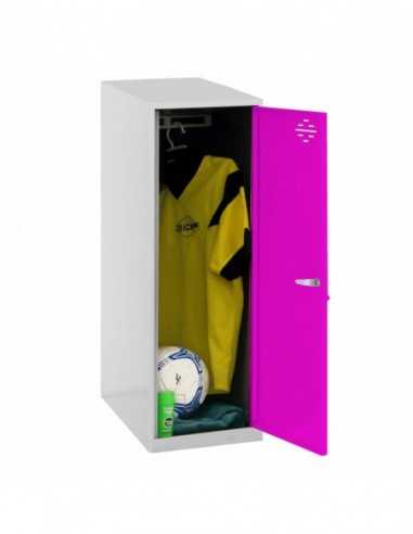 Armario Taquilla SIMON LOCKER Monobloque Single Mini 915x400x500 mm GR/RO | Taquilla metálica SimonLocker para vestuarios y ofi