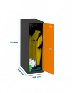 Armario Taquilla SIMON LOCKER Monobloque Single Mini 915x400x500 mm AN/NA | Taquilla metálica SimonLocker para vestuarios y ofi 2