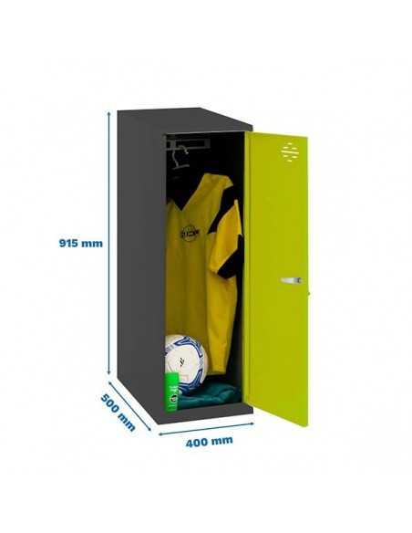 Armario Taquilla SIMON LOCKER Monobloque Single Mini 915x400x500 mm AN/VE | Taquilla metálica SimonLocker para vestuarios y ofi