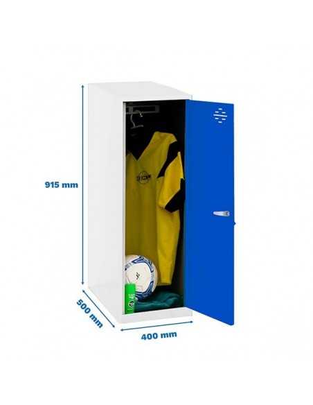 Armario Taquilla SIMON LOCKER Monobloque Single Mini 915x400x500 mm BC/AZ | Taquilla metálica SimonLocker para vestuarios y ofi