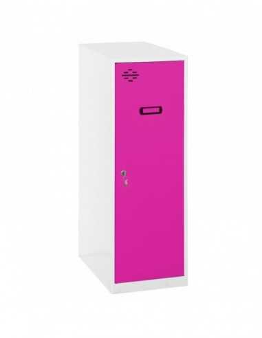 Armario Taquilla SIMON LOCKER Monobloque Single Mini 915x400x500 mm BL/RO | Taquilla metálica SimonLocker para vestuarios y ofi