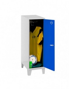 Armario Taquilla SIMON LOCKER Monobloque Single Mini 915x300x500+PIES GR/AZ | Taquilla metálica SimonLocker para vestuarios y of