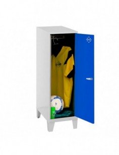 Armario Taquilla SIMON LOCKER Monobloque Single Mini 915x300x500+PIES GR/AZ | Taquilla metálica SimonLocker para vestuarios y of