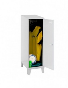 Armario Taquilla SIMON LOCKER Monobloque Single Mini 915x300x500+PIES GR/BC | Taquilla metálica SimonLocker para vestuarios y of