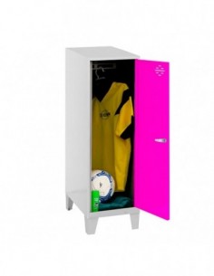 Armario Taquilla SIMON LOCKER Monobloque Single Mini 915x300x500+PIES GR/RO | Taquilla metálica SimonLocker para vestuarios y of