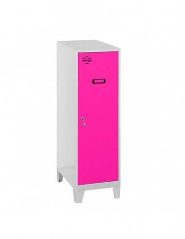 Armario Taquilla SIMON LOCKER Monobloque Single Mini 915x300x500+PIES GR/RO | Taquilla metálica SimonLocker para vestuarios y of