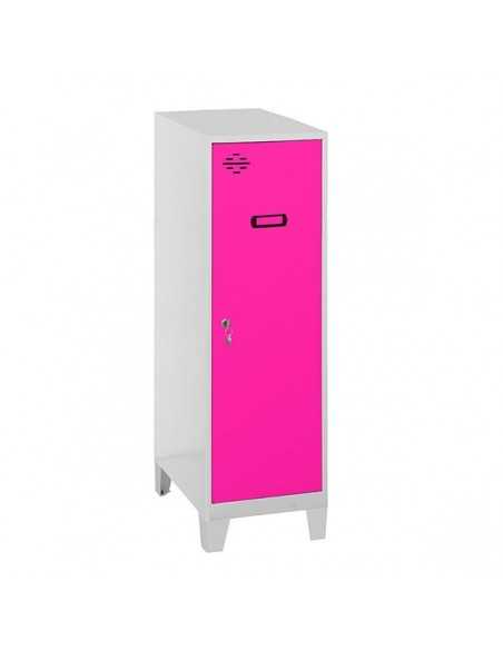 Armario Taquilla SIMON LOCKER Monobloque Single Mini 915x300x500+PIES GR/RO | Taquilla metálica SimonLocker para vestuarios y of