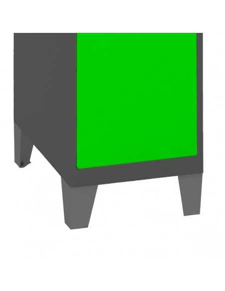 Armario Taquilla SIMON LOCKER Monobloque Single Mini 915x300x500+PIES AN/VE | Taquilla metálica SimonLocker para vestuarios y of