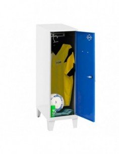 Armario Taquilla SIMON LOCKER Monobloque Single Mini 915x300x500+PIES BL/AZ | Taquilla metálica SimonLocker para vestuarios y of