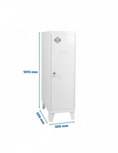 Armario Taquilla SIMON LOCKER Monobloque Single Mini 915x300x500+PIES BL/BL | Taquilla metálica SimonLocker para vestuarios y of 2