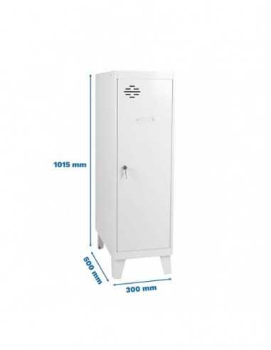 Armario Taquilla SIMON LOCKER Monobloque Single Mini 915x300x500+PIES BL/BL | Taquilla metálica SimonLocker para vestuarios y of